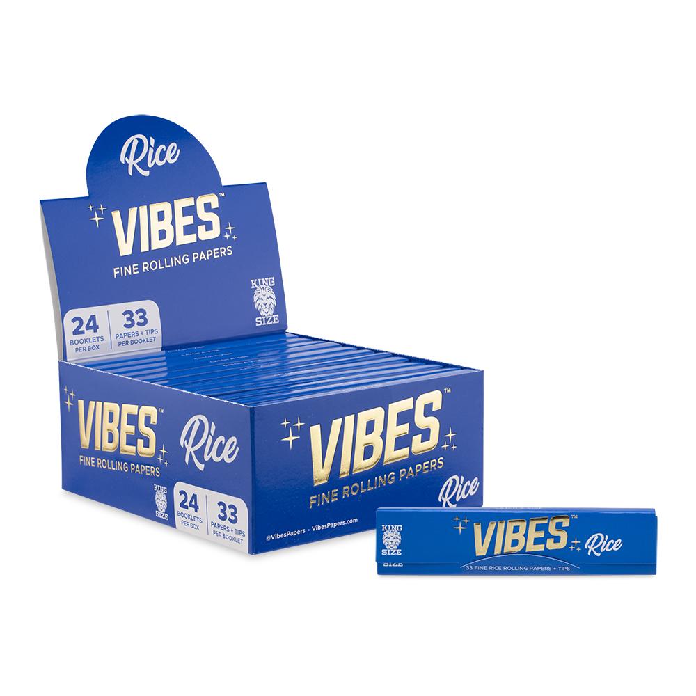 Vibes Papers w/ Filters - King Size - Rice – Wizdom Distrobution